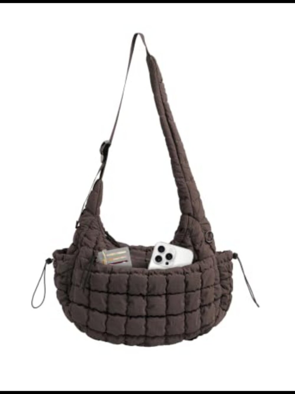 Quilted Nylon Puffy Hobo Tote Crossbody Shoulder Bag Large Capacity